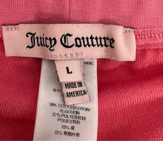 Juicy Couture  Velour Y2K Jogger Track Pants Pink Velvet Barbiecore Size L