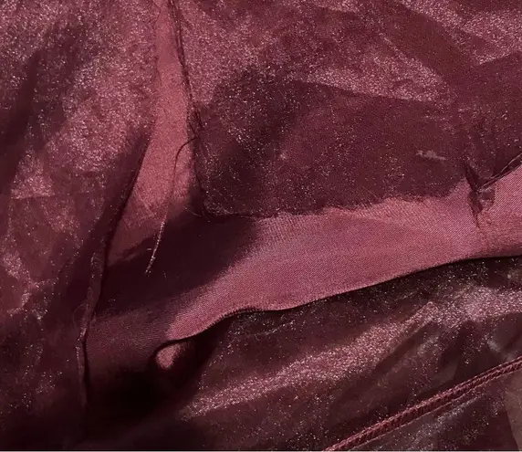 Vintage 90s Maroon Whimsigoth Prom Dress & Scarf XL Sequins A Line Vamp Romantic Purple