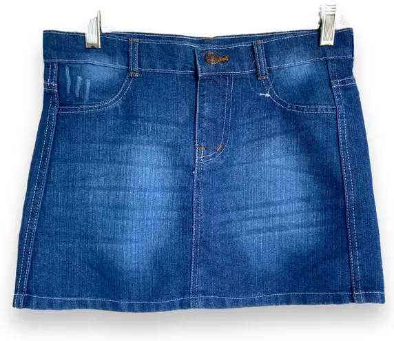 Womens Skirt Sz Small Blue Denim Jean Mini Short Blue
