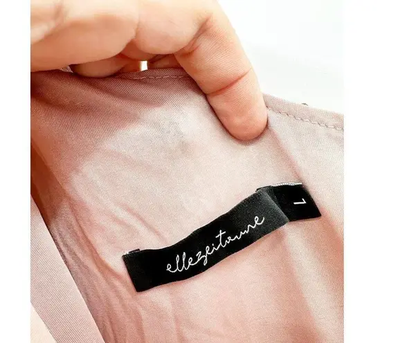 Elle Zeitoune Simone One Shoulder Sequin Dress Gold Size L Size L