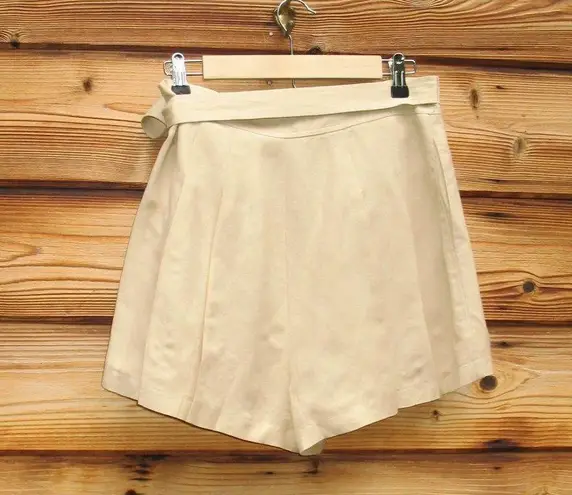 ASTR Tan Khaki High Rise Linen Blend Shorts