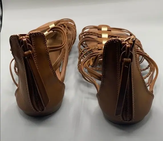 Makalu NANI brown/gold strappy sandals size 10