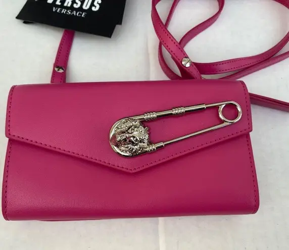 Versace Versus by  Pink Leather Wallet Bag w/Medusa