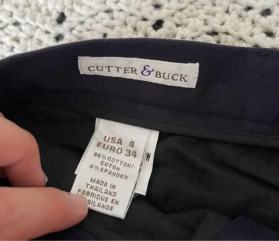 Cutter and Buck Classic Cotton Golf Shorts Navy Blue (Size 4)