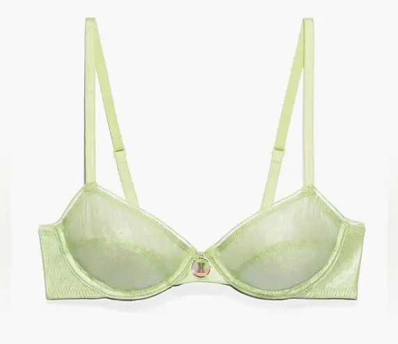 Savagexfenty NWT Savage x Fenty X-Ray Vision Unlined Demi Bra - Space Age Foil - 36B
