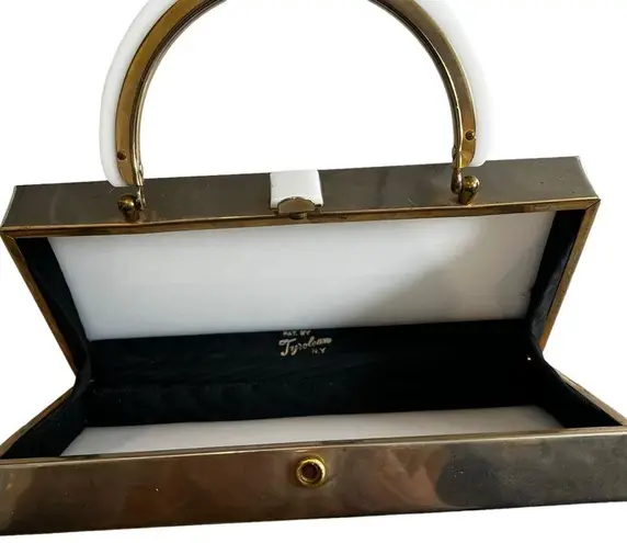 Rare Tyrolean NY Vintage 1950’s Lucite Metal Box Purse.