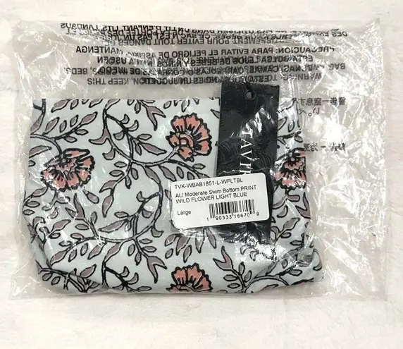 NWT Tavik Ali Moderate Swim Bottom in Light Blue Wild Flower Print
