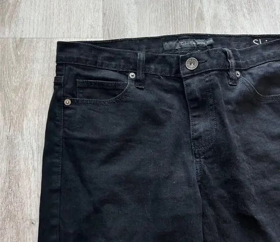 Calvin Klein black cotton straight vintage denim jeans 30”