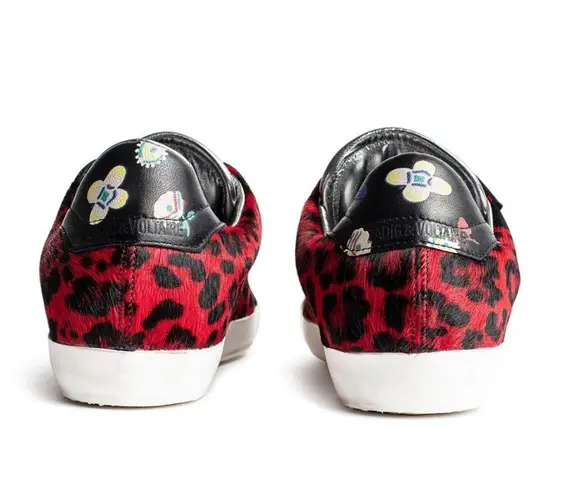 Zadig & Voltaire Red Leopard Sneakers 38 new