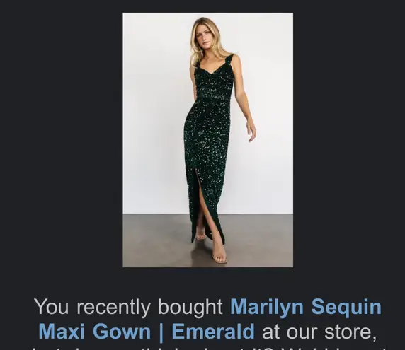 Baltic Born Green Sequin Marylin Maxi Dress