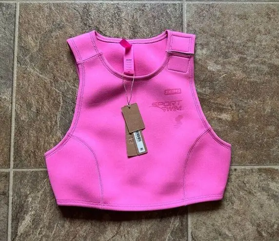 SKIMS Sport Swim Mock Neck Top Taffy Size XXS
