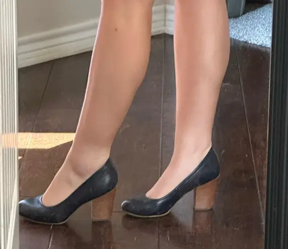 Sofft Comfort Fit Navy Blue Leather Women’s Palisade Pumps Size 8.5M Cork heel