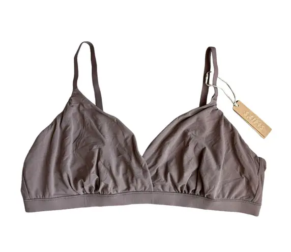 SKIMS Triangle CROSSOVER BRALETTE Size XL Umber Hook and Eye