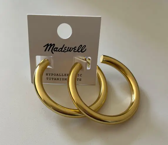 Madewell Thick Gold Hoops