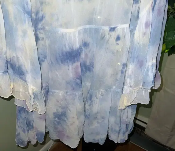 Young Fabulous and Broke  Rosa Mini Dress Tie Dye Sheer Size Small