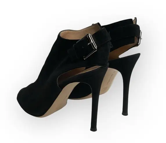 Gianvito Rossi š’€Stiletto Heel Slingback Sandals š’€Black š’€36 6M š’€Logo Dustbag