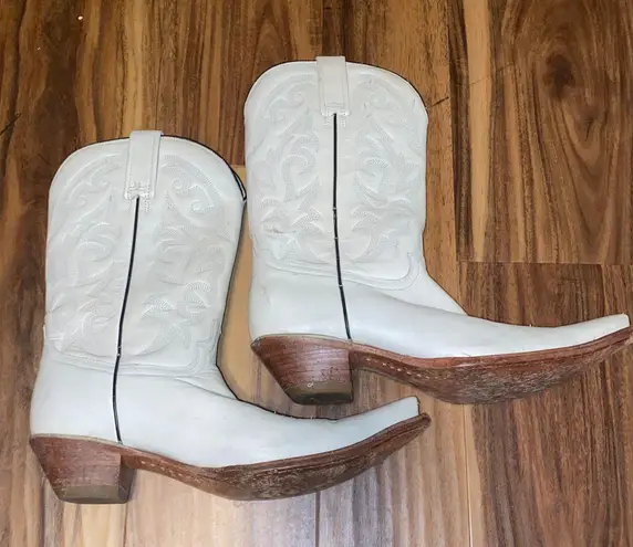 Rudel White Cowgirl Boots Authentic Western Style