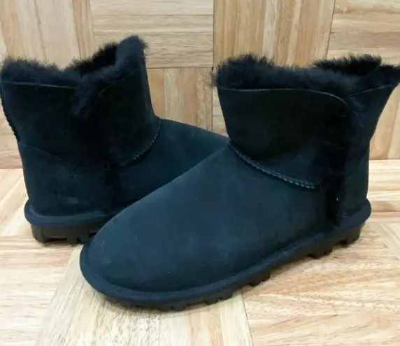 Kirkland Signature Genuine Sheepskin Black Shearling Short Boots Size 8