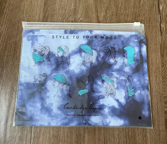 NEW Cambridge Proper multiwear bandeau blue 10 ways to style One Size Head wrap