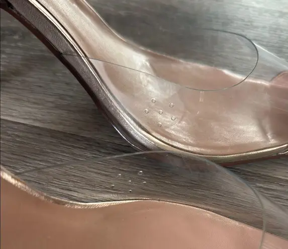 Paolo Metallic Slingback Heels Pointed toe Pump (Missing Ankle Strap) Silver Size 11