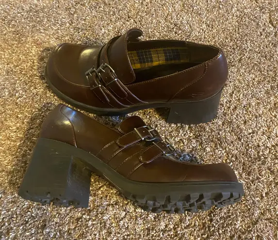 Skechers Something Else  Brown Chunky Heel