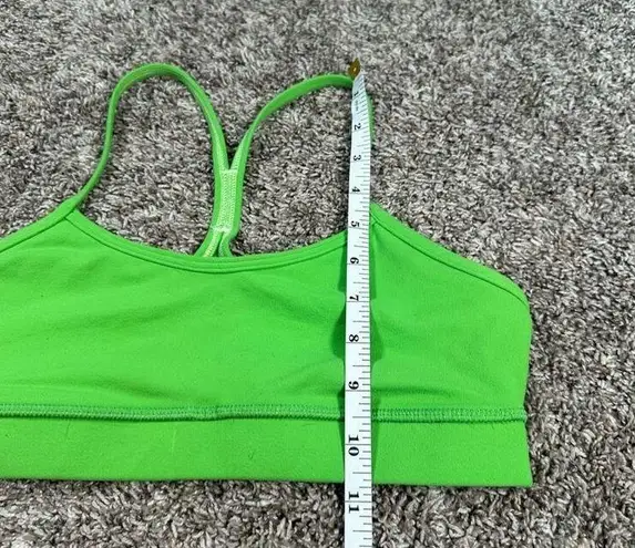 Lululemon  flow y bra bright green soulcycle sports bra women’s size 6 nulu yoga