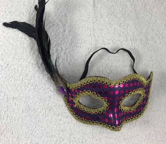 Purple Sequin masquerade masque Pink