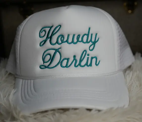 Howdy Darlin Trucker Hat White