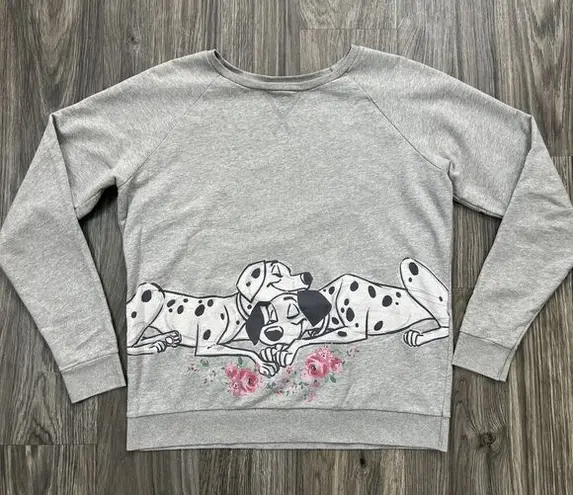 Cath Kidston X Disney 101 Dalmatians Crewneck Jumper Sweatshirt Gray Size Small