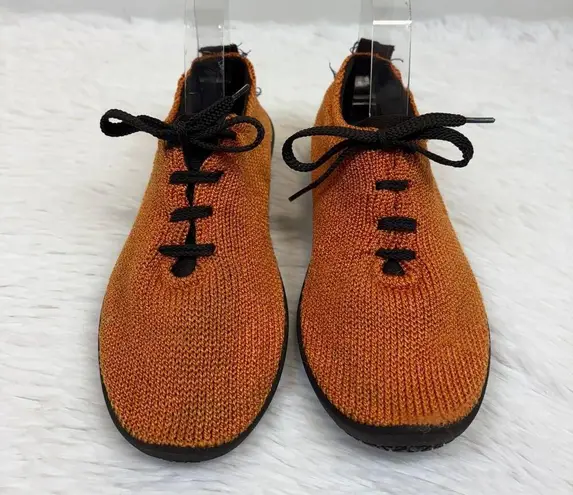 Arcopedico Women's LS Knit Vegan Lace Up Shoe Orange Size EU 38 US 7
