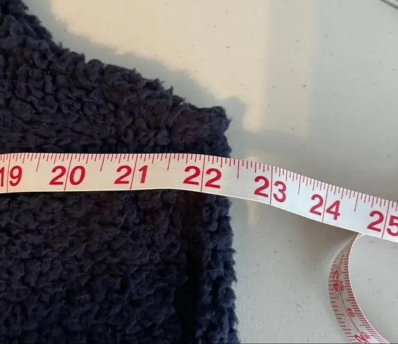 47 Brand 47 NAVY BLUE & WHITE FULL ZIP SHERPA VEST LARGE