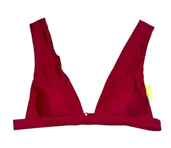 Summersalt NWT The Plunge Burgundy Bikini Top 10