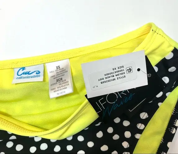 California Waves  polka dot bikini swim bottom XS