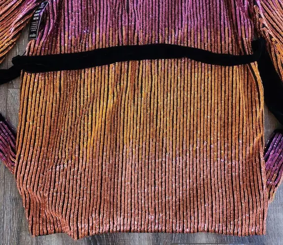 Retrofête Retrofete Gabrielle Robe Sequin Dress in Ombre Pink Orange Size XS NWT