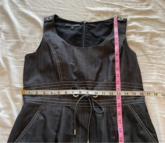 Lafayette 148 New York Dark Wash Jean Denim Style Dress Sz 8