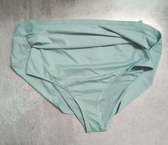 ANDIE The Skirt Bottom Attached Bikini Bottom CABLU Blue Swim Swimwear S New