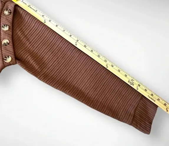 New York Laundry Women's Tan Cowl Neck Ribbed Tunic Small | EUC