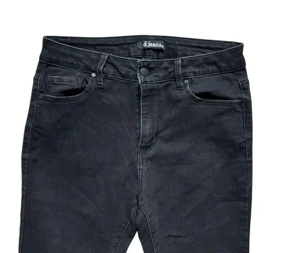 D. Jeans Womens High Rise Solid Black Wash Classic Skinny Jeans - Sz 4