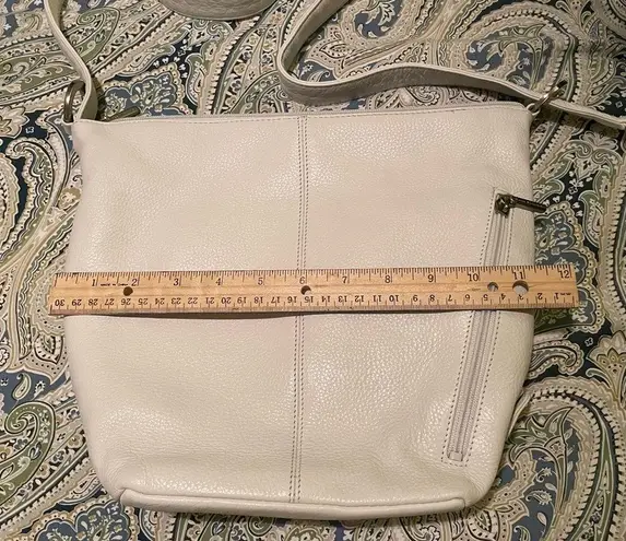 Stone Mountain White Genuine Leather Hobo/Bucket Purse NWOT