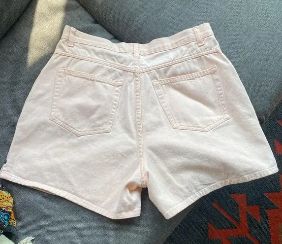 Bill Blass VINTAGE 90s  Light Pink Denim Jean Shorts High Waist 4" Inseam Sz 8