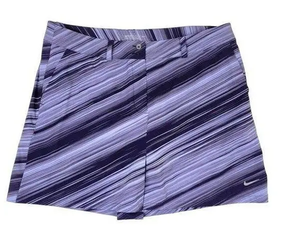 Nike Golf Women's Hyper Speed Skort Purple Black Stripe Tech Skirt w/ Shorts