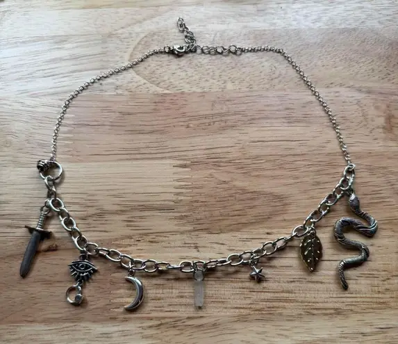 Handmade DAINTY CLUTTER CHARM NECKLACE 🌙