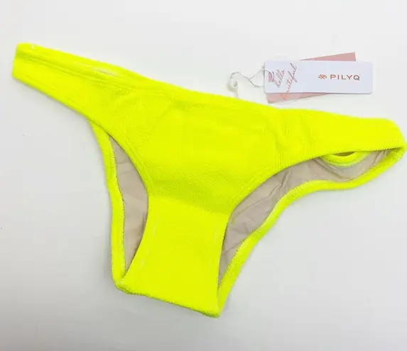 PilyQ Pineapple Reef Tube Bandeau/Teeny Bottoms Two Piece Bikini Set Yellow