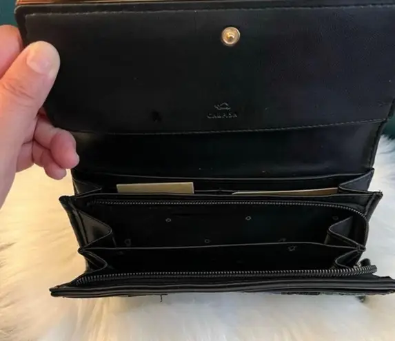 Carpisa Womens Faux Leather Crocodile Embossed Pattern Wallet Tricolor