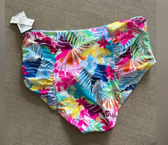 California Waves Womens Plus Floral Print Bottom Size 16/18