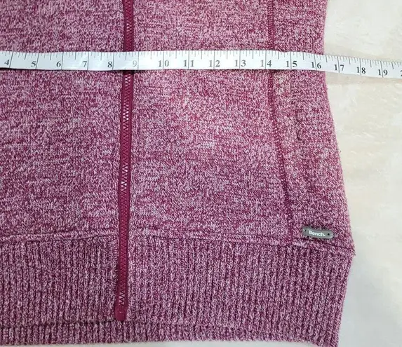 Bench  Burgundy Sherpa Fleece Lined Full Zip Hoody - Size Medium