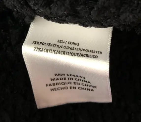 Bobeau Black Boucle Nubby Long Sleeve Mock Neck Sweater size 1X