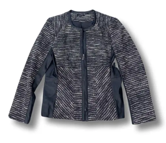 Athena Marie Brand Black & White Faux Leather Jacket Large