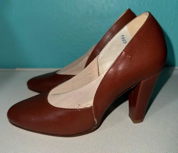 LaDuca 1869 Dance Ballroom Character shoes heels Sz 32.5 Brown