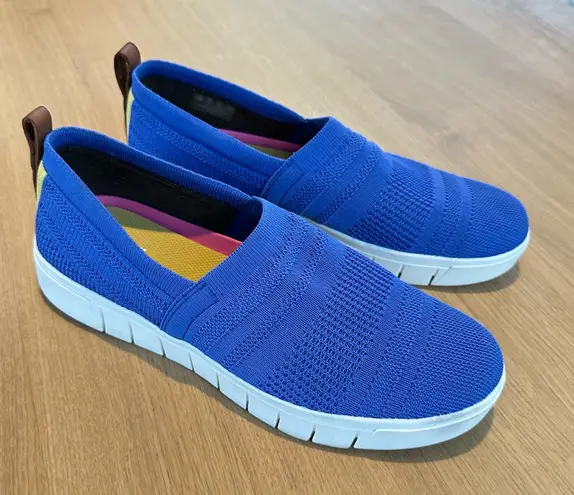Ryka Hera Slip-On Shoes Blue Sz 11 Casual Comfort Knit Loafers Sneakers Luxury